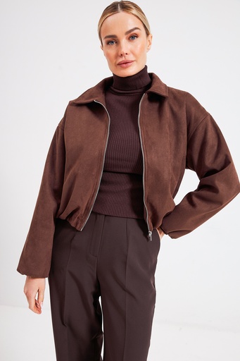 Zip-up bomber jacket