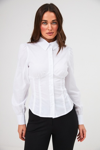 Сорочка приталена з рельєфними швами